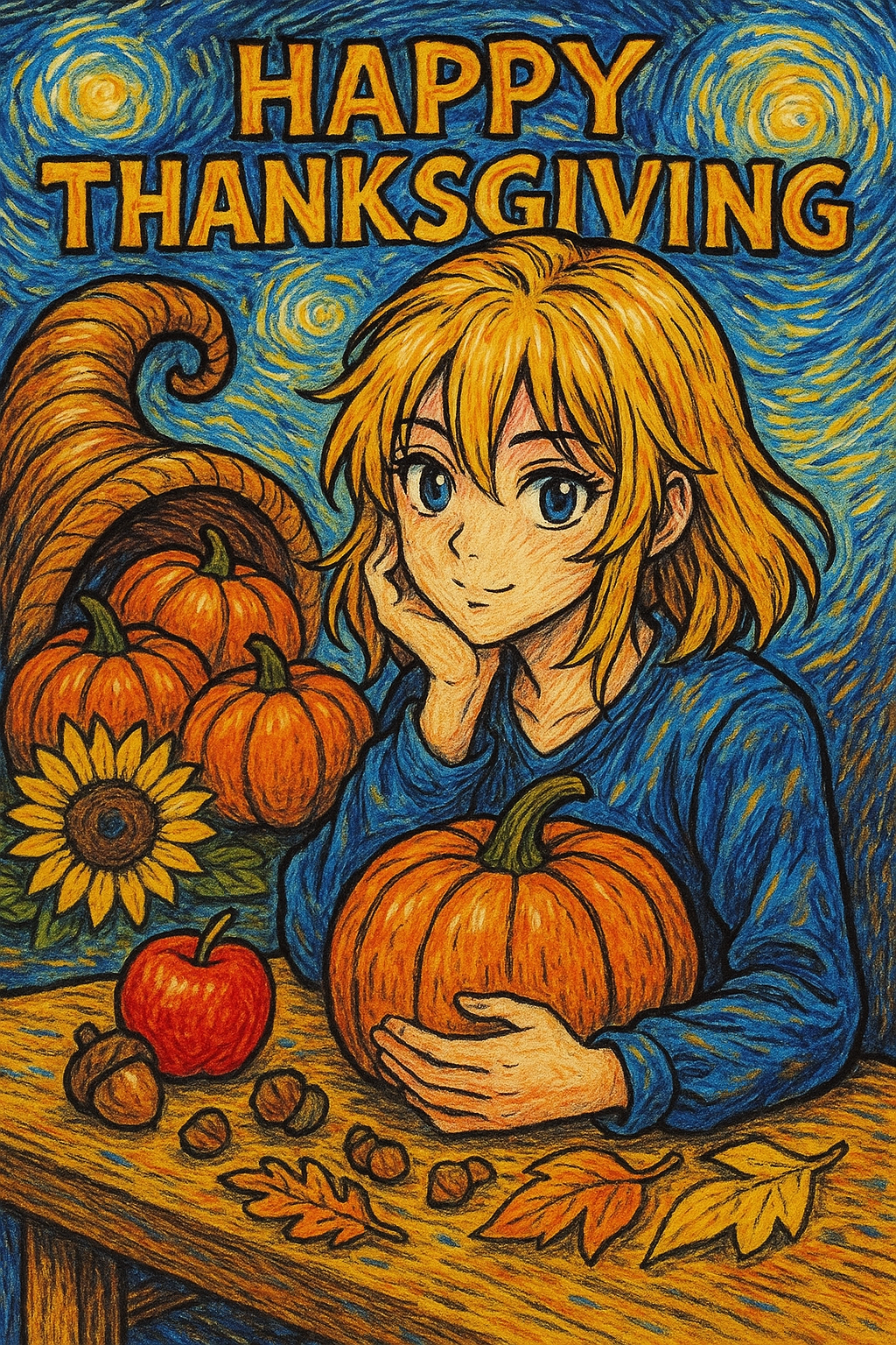 Teens Van Gogh Style Painting