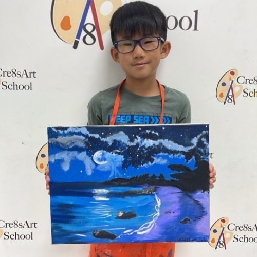 Night sky painting